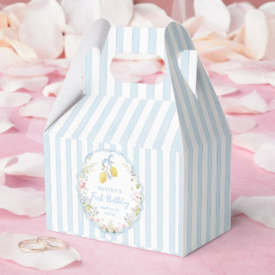 Lemon Floral Blue Birthday Favour Box