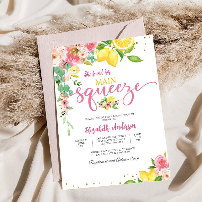 Lemon Floral Bridal Shower Invitation (Creator Uploaded)
