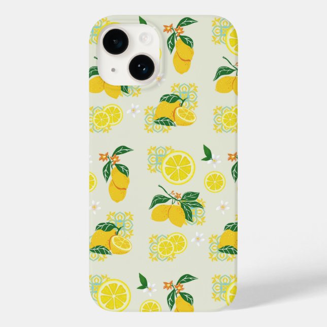 Lemon Floral Case-Mate iPhone Case (Back)