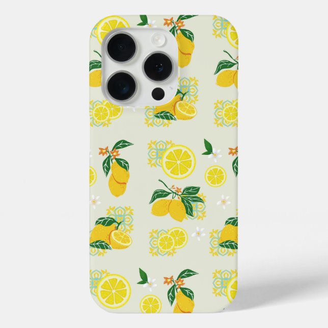 Lemon Floral Case-Mate iPhone Case (Back)