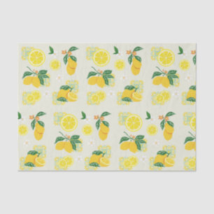 Lemon Floral Tissue Paper