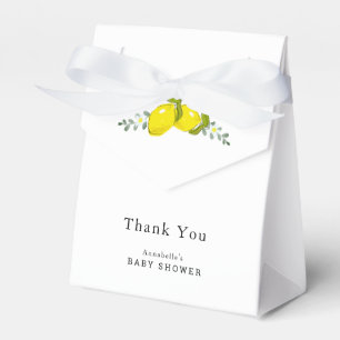 Lemon Floral White Simple Baby Shower Gift Box