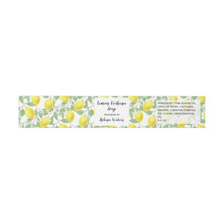 Lemon Foliage Artisanal Soap Band Wrap | Packaging Invitation Belly Band