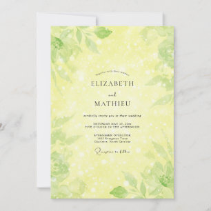 Lemon Foliage Eucalyptus Wedding Invitation