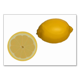 Lemon Food Reading Flashcards for Adults Table Number