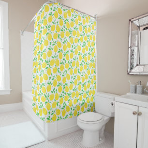 LEMON FRESH FRUIT PATTERN SHOWER CURTAIN