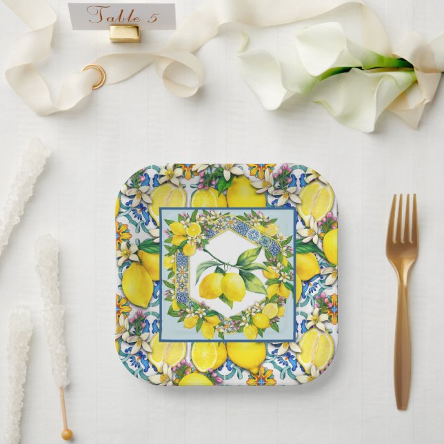 Lemon Fresh   Paper Plate (Wedding)