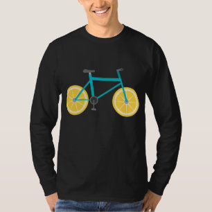 Lemon Fruit Bike Wheels Funny Cycling Food T-Shirt