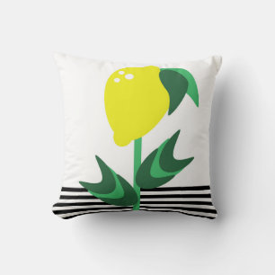 Lemon Fruit Garden Plant Stripes     Keychain Cushion