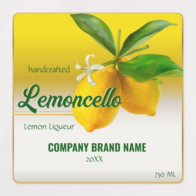 Lemon Fruit Lemoncello (Design 1)
