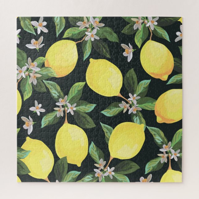 Lemon Fruit: Seamless Pattern Design Jigsaw Puzzle (Vertical)