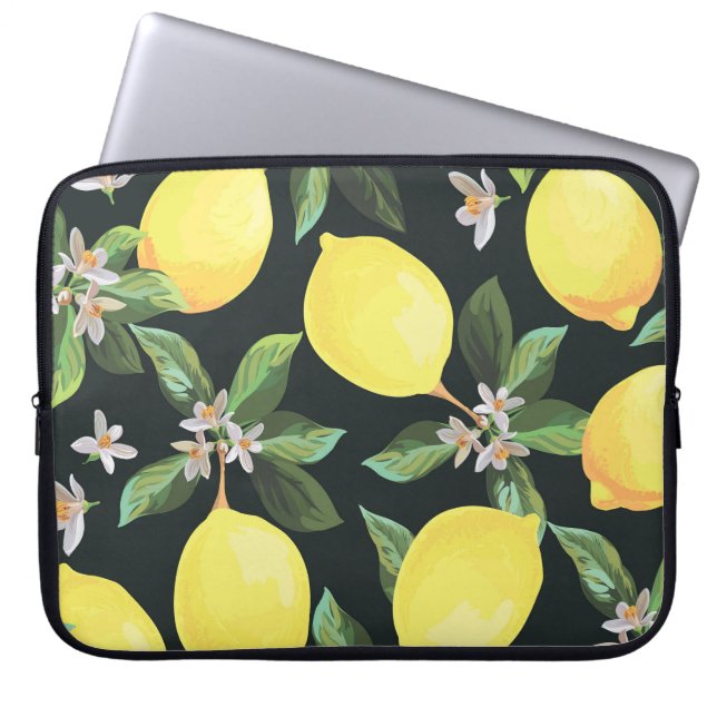 Lemon Fruit: Seamless Pattern Design Laptop Sleeve (Front)