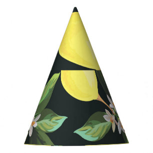 Lemon Fruit: Seamless Pattern Design Party Hat