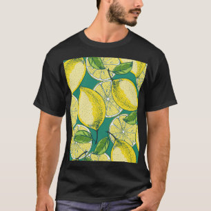 Lemon Fruit Vintage Seamless Illustration T-Shirt