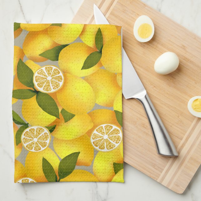 Lemon Full  Tea Towel (Quarter Fold)