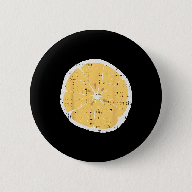 Lemon Fun Citrus Fruit Lazy Diy Easy Halloween Cos 6 Cm Round Badge (Front)