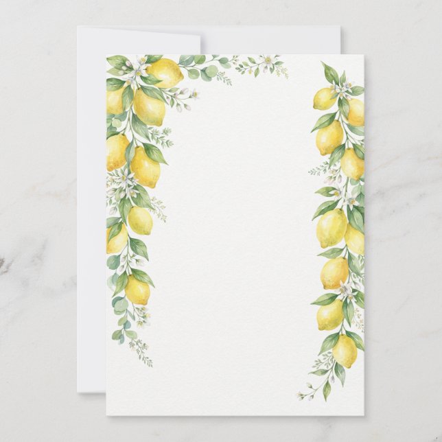 Lemon Garden Add Your Own Text Invitation (Front)