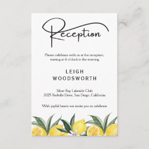 Lemon Garden Modern Reception Card