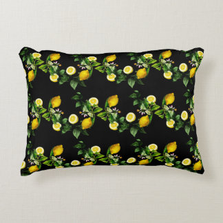 Lemon garden summer  pattern decorative cushion