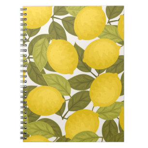 Lemon Garden: Vintage Endless Wallpaper Notebook