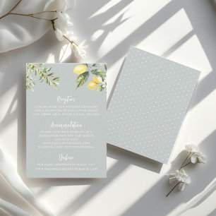 Lemon Garden Wedding Details Enclosure Card