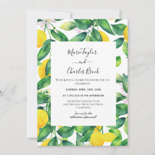 Lemon Garden Wedding Invitation