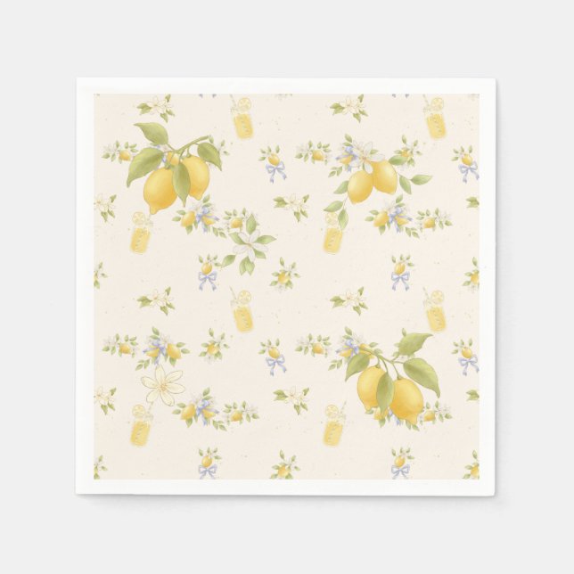 Lemon Garden with Mice Napkin (Front)