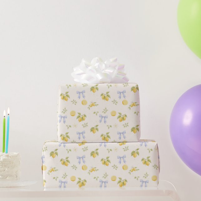 Lemon Garden with Mice Wrapping Paper (Party Gifts)