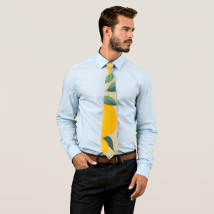 Lemon Geometric Colourful Personalised Pattern Tie