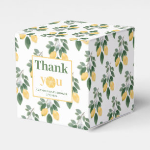 Lemon Girl Baby Shower Thank You  Favour Box