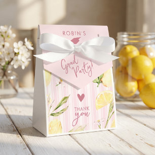 Lemon Graduation Favour Bag Box