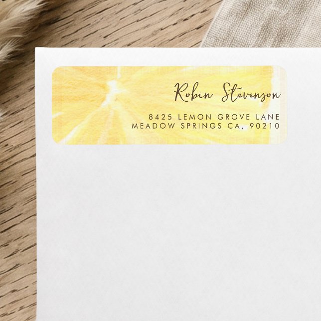 Lemon Graduation Return Address Label (Creator Uploaded)