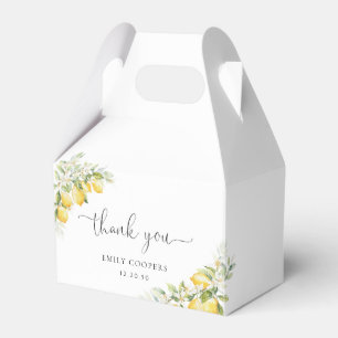 Lemon Green Citrus Baby Shower Favour Box