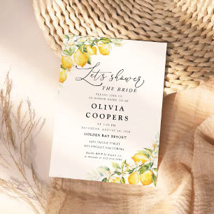 Lemon Green Citrus Bridal Shower Invitation
