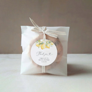 Lemon Green Citrus Bridal Shower Stickers