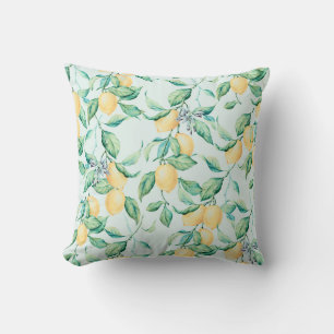 Lemon Green Watercolor: Seamless Romance Cushion