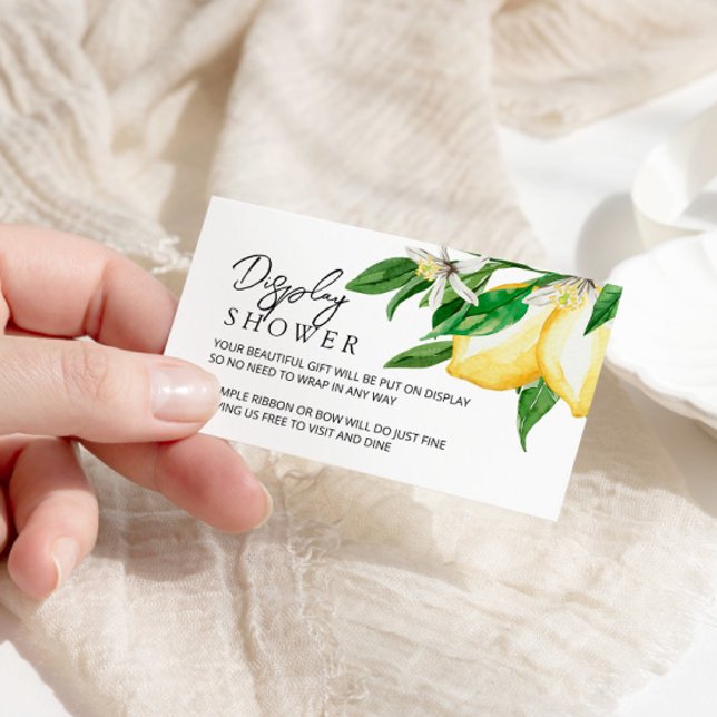 Lemon Greenery Display Shower Enclosure Card (Creator Uploaded)