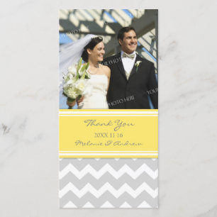 Lemon Grey Thank You Wedding Photo Cards