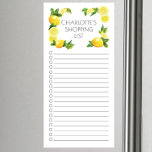 Lemon Grocery Shopping List Magnetic Notepad<br><div class="desc">Market list grocery shopping list design featuring a watercolor lemon frame personalised with your name.</div>