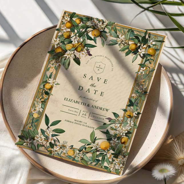 Lemon Grove Bloom Wedding Save The Date (Creator Uploaded)