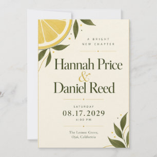 Lemon Grove Botanical Wedding Invitation