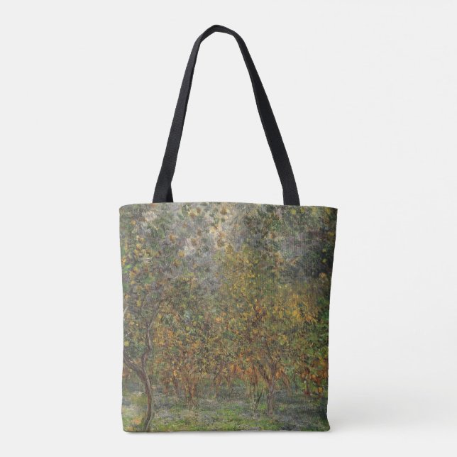 Lemon Grove in Bordighera by Claude Monet Tote Bag (Back)