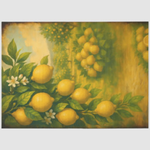 Lemon Grove Orchard Decoupage Tissue Paper