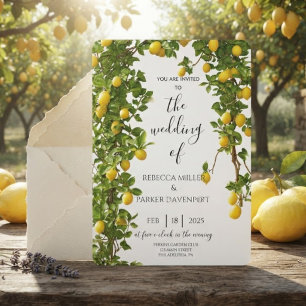 Lemon Grove Romance Wedding Invitation