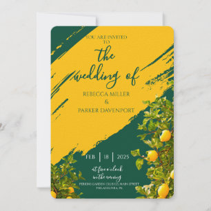 Lemon Grove Romance Wedding Invitation
