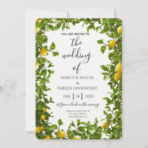 Lemon Grove Romance Wedding Invitation
