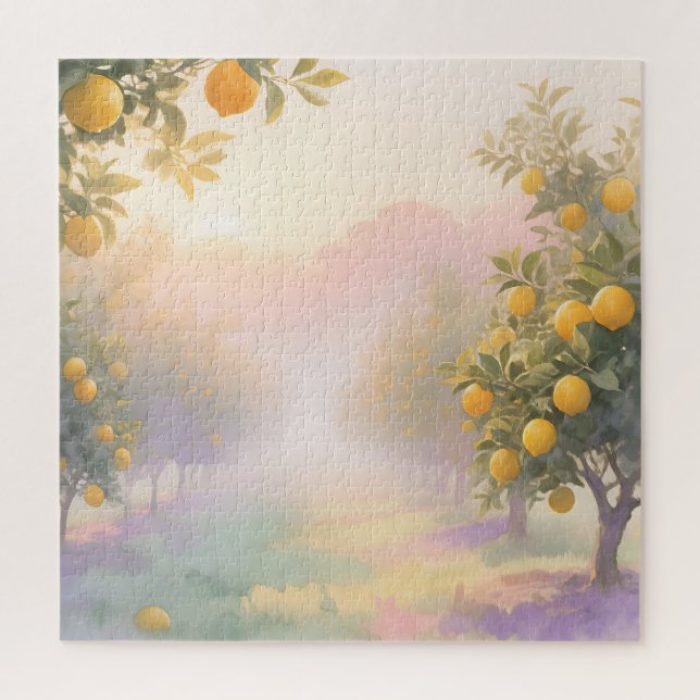 Lemon Grove Watercolor Jigsaw Puzzle (Vertical)