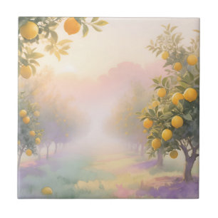 Lemon Grove Watercolor Tile