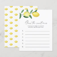 Lemon - Guess the Sweet Mess Baby Shower Game