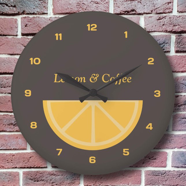 Lemon Half-Slice Clock with Numbers (Lemon Half-Slice Clock with Numbers)